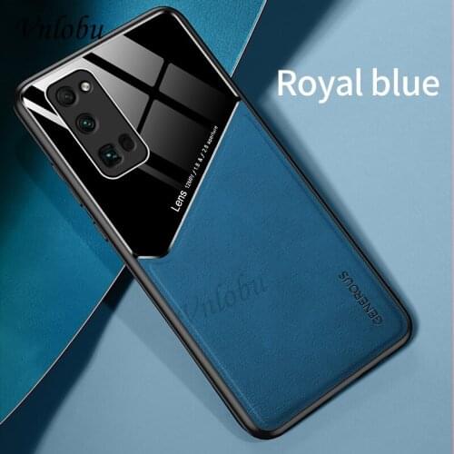 Plexiglass leather Mirror Phone Case For Huawei Honor 20 30 Pro Y9A Y9C 30S 20S X10 Max Silicone Soft Frame Built-in iron Cover