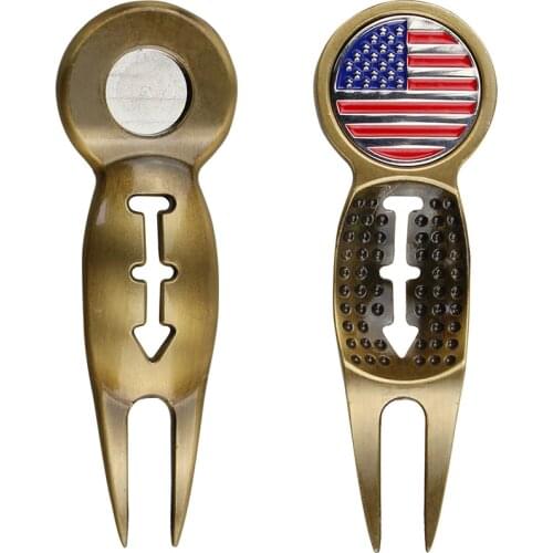 1 Piece Golf Divot Repair Tool Pitchfork With Line Marker Accessories