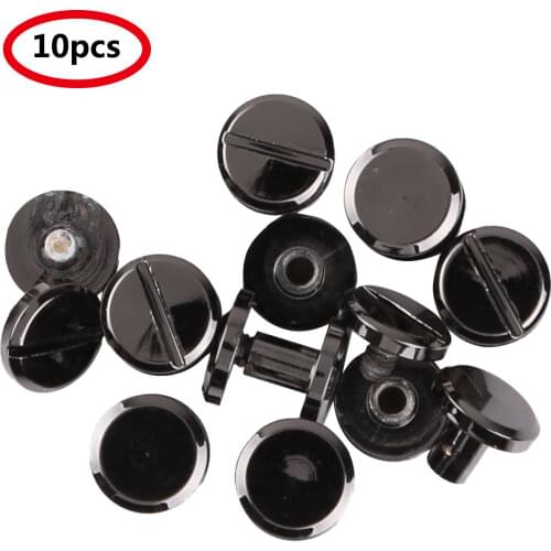 10Pcs Flat Chicago Screws Studs DIY Metal Nail Rivet Leather Crafts Belt Tack Button Removable Screw Post Fasteners Repair Kits