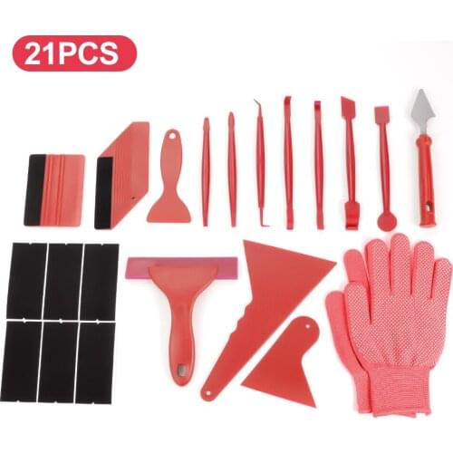 13/21pcs Car Vinyl Film Trimming Tools Car Sticker Film Scraper Kit Auto Window protective Film Squeegee Scraper Set Car styling