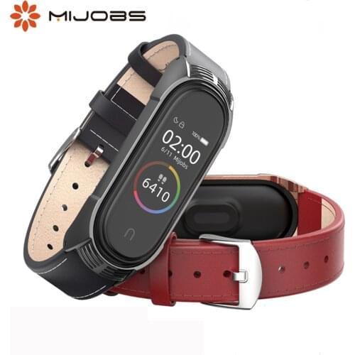 Bracelet for Mi Band 5 Strap Genuine Leather Wristband for Xiaomi Mi Band 4 Wrist Strap Miband 3 Strap Mi Band 5 Band Accessory