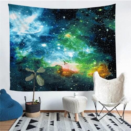 Colorful Starry Sky Printed Living Room Decoration Wall Hanging Tapestry Yoga Mat Rug Home Decor Art