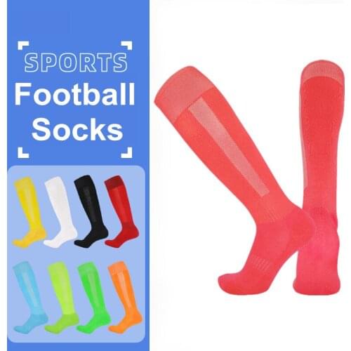 Childrens Stockings, Mens Thick Non-Slip Towel, Solid Color, Tall Sports Socks, Womens Over The Knee Football Socks Wholesale