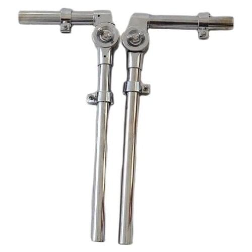 Tom Long Holders for Drum Set Silver Color Snare Drum Holder Drum Stand One Pair