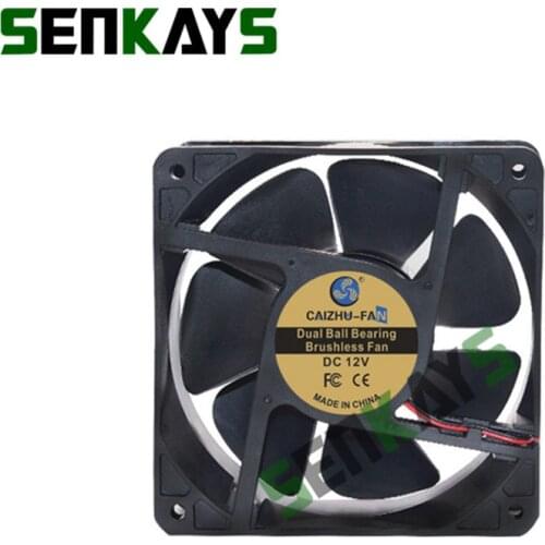 Dual Ball Bearing 120MM 12CM 12038 CPU Fan 120x120x38mm DC 12V 24V Computer Case Cooling Fan 2pin