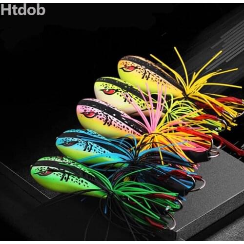 Htdob Lifelike Soft Tassel Skirt Frog Fishing Lure Jump Frog Lure Tassel-tailed Frog Lure For Bass Lure Kit Wobblers Crankbait