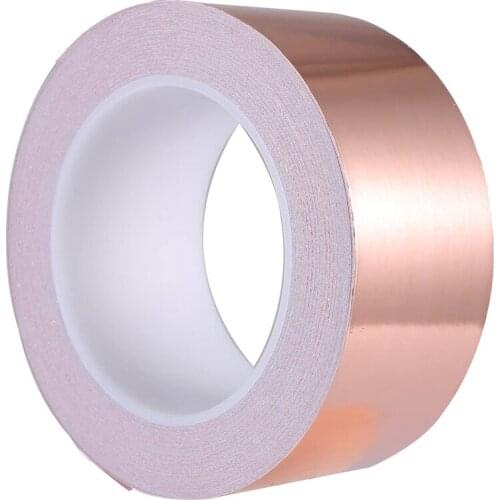LBER Copper Foil Tape 50mm x 30M for EMI Shielding Conductive Adhesive for Electrical Repairs,Snail Barrier Tape Guitar