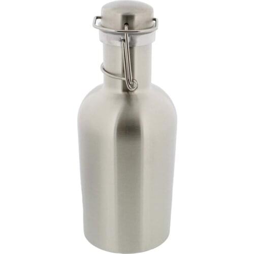 Hot Stainless Steel Beer Growler 33 Oz 1L Flip Top Single Wall Growlers Homebrew Portable