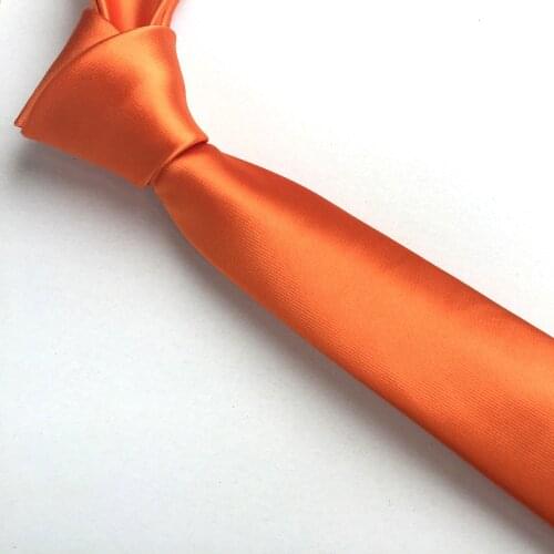 Orange Color Mens Tie High Quality Jacquard Woven Necktie