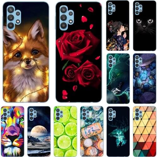 Cartoon Flower Animal Fruit Painting Soft TPU Phone Case for Samsung Galaxy A32 A52 A72 4G 5G Cover silicone