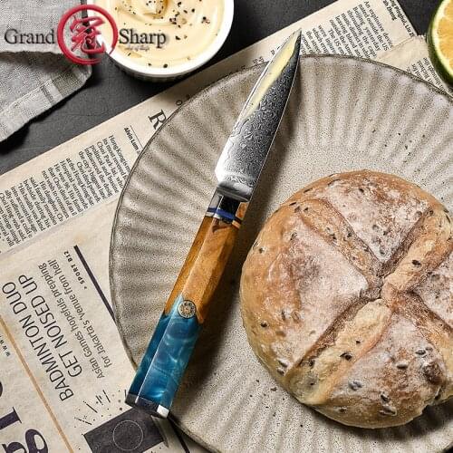 3.5 Inch Paring Knife vg10 Core Damascus Steel Fruit Knife Kitchen Knives Japanese Carved Peeling Knife Cutlery Tools Grandsharp