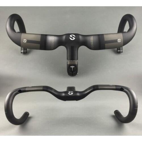 Bike Handlebar Carbon Handlebar TOSEEK Cycling Road Bike handle bar Handlebars stem 80/90/100/110/120x400/420/440*31.8mm parts