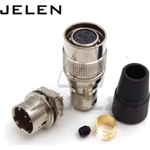 Hirose Connector Plug 4-pin plug (female) and socket (male), HR10A-7P-4s(73)HR10A-7R-4P(73) , 4pin hirose connector