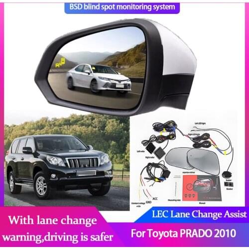 For Toyota PRADO 2010 BSM BSD Blind Spot Monitoring System 24GHZ Millimeter Waves Radar Sensor Mirror LED Light Warning