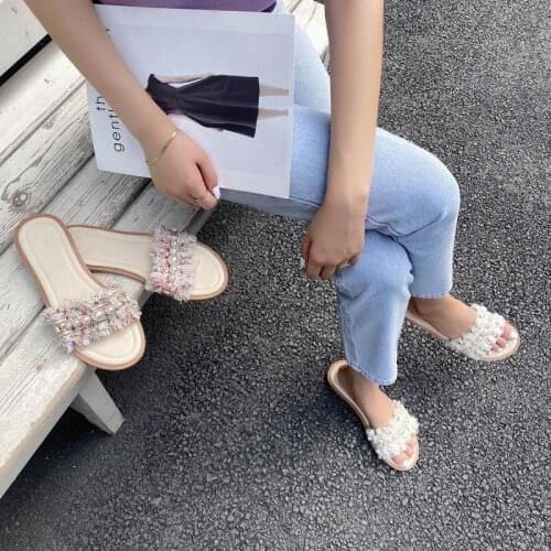 2021 Women Slippers Summer Ladies Wedge low heels flat Flip Flops Female Slides Leisure Beach Sandals Woman Outside Shoes