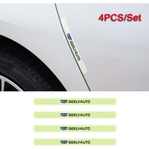 Luminous 4PCS Car Door Edge Protective Stickers for Geely Emgrand EC7 EC8 X7 7 GE GT EV8 EX7 Vision CK GE MK Bl King Kong Gx7