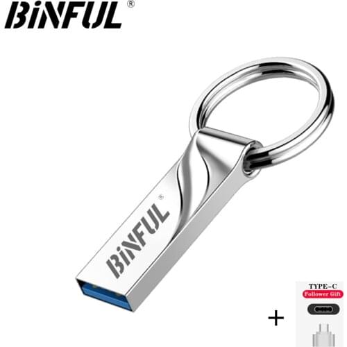 BINFUL fast pen drive 4GB flash usb memory 8GB metal pendrive 16GB 32GB Key usb flash drives 64GB 128MB cle usb stick pen Type-C