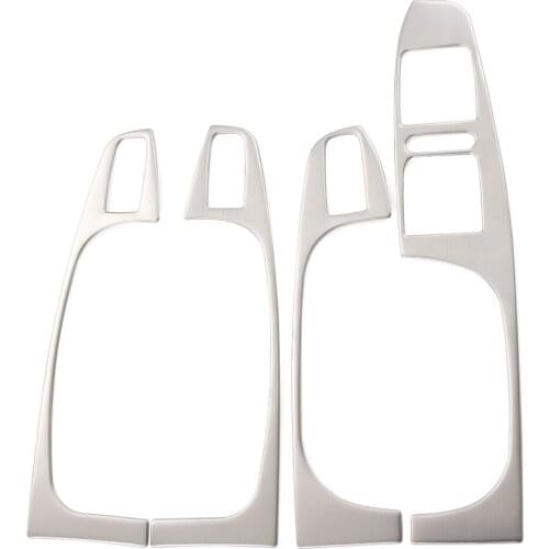 VCiiC Stainless Steel Car Door Window Switch Panel Chrome Trim FIT For VW MK6 JETTA