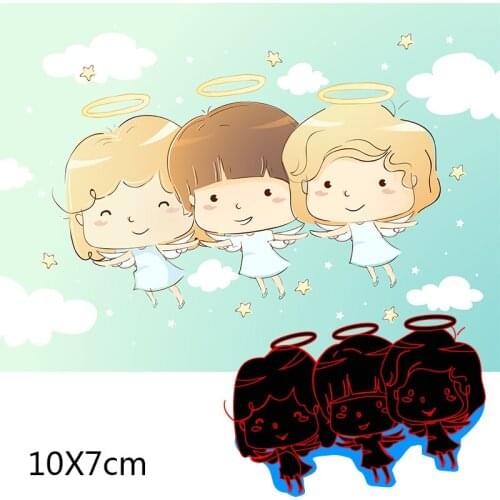 100*70mm Cute Angels New Cutting DIES Stencil DIY Scrapbook Embossing Card Craft Template Paper Photo Album