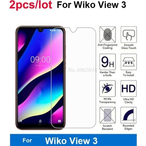 2 Pcs Tempered Glass For WIKO VIEW 3 6.26" Glass Screen Protector 2.5D 9H Premium Tempered Glass For WIKO VIEW 3 Protective Film
