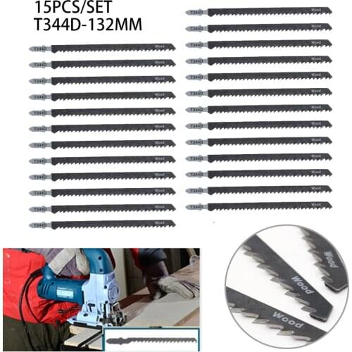 5/10/15PCS T344D 132mm High Carbon Steel Jig Saw Set Fast-Cutting Reciprocating Jigsaw Blade For Wood Board Plastic Cutting
