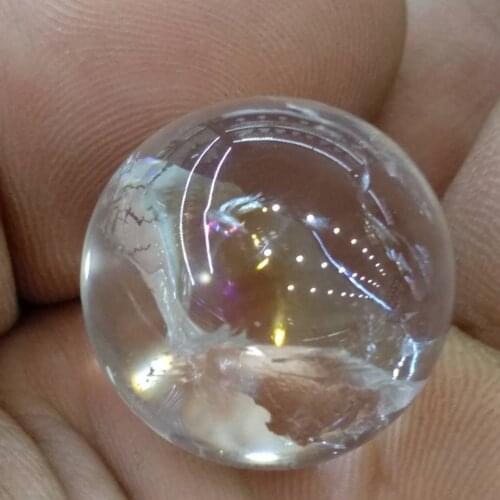 5pcs 20mm Natural Clear Rainbow Quartz Crystal Gemstone Sphere ball