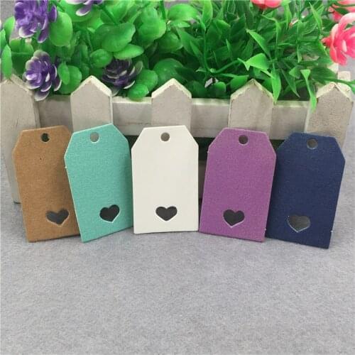 50Pcs/Lot Handmade 5x3cm Kraft Paper Card Tag For Wedding Engagement Party Decoration Bags Garment Recycle Gift Price Label Tag