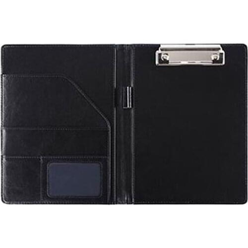 A5 Portable Home Business File Folder Stationery Office Protective Student Document Bags Flip Storage PU Leather Clip Board