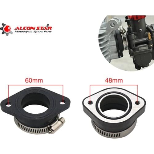 Alconstar-Motorcycle Pit Dirt Bike Carburetor Adapter Inlet Intake Mainfold Pipe For MIKUNI VM24 PWK 21 24 26 28 30 32 34mm PE28