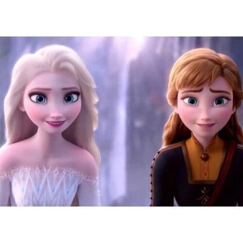 Elsa&Anna Disney Frozen 5D DIY Diamond Painting Cross Stitch Full Square/Round Diamond Diamond Mosaic Home Decor Painting