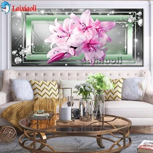 5d Diy Diamond Painting Orchid Pink flower diamond painting cross stitch mosaic embroidery diamond round square for large decor