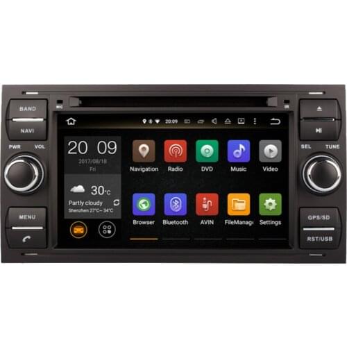 Android 10.0 Car GPS Navigation For Ford Focus/Mondeo/S-max/Connect 2005-2007 Car Radio Stereo Support Backup Camera Black