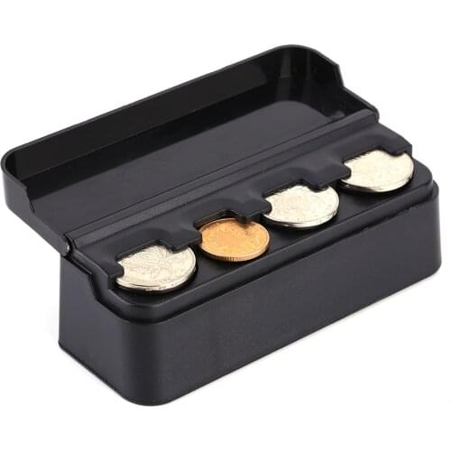 Car Orginazer Coin Case Storage Box Holder Container High Quality Car Coin Holder Black Car-styling Auto Accessories Plastic