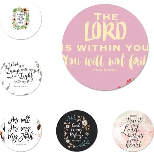 Bible verse Philippians Jesus Icons Pins Badge Decoration Brooches Metal Badges For Backpack Decoration 58mm