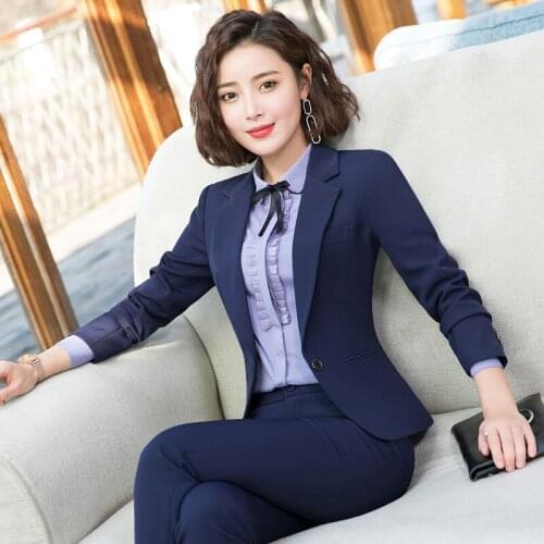 Comfortable Office Lady Suit Women Business Work Formal Pant Suits Female 2 Piece Set Pants Jacket Autumn Winter Blazer 4XL XXXL