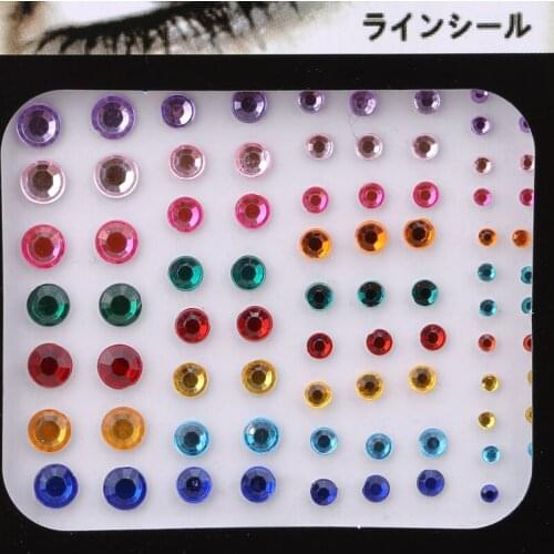 DIY Adhesive Face Jewels Gems Temporary Tattoo Eyes Jewels Festival Party Body Gems Rhinestone Flash Tattoos Stickers Body