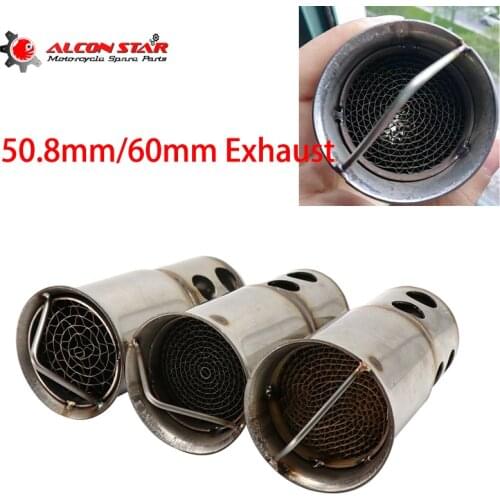 Alconstar Motorcycle Exhaust Muffler Adjustable DB Killer Silencer Noise Sound Eliminator Adapter 51MM 60MM