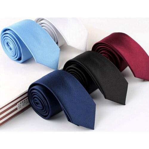 IHGSNMB Men Tie Solid Color Classic Ties Fashion Mens Necktie Casual for Men Red Black Dress Wedding Party Slim Luxury Ties