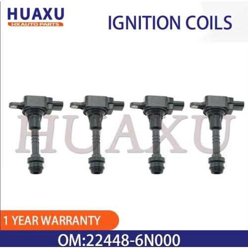 22448-6N000 PACK OF 4 IGNITION COIL T0174 UF351 224486N015 FOR Nissan Sentra 1.8 ALMERA II Renault SCALA (LJM_) 1.6 22448-6N010