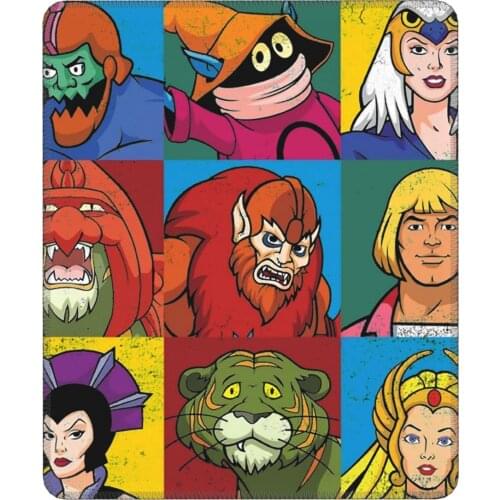 He Man And Friends Mouse Pad Masters Of Universe Skeletor Heman 80s Cartoon Non-Slip Mouse Mats Rubber Office Home Deco Mat