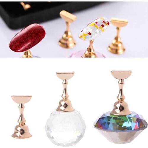 Nail Art False Naildisplay Stand Practice Display Tip Holder Magnetic ManicurePL R3MF