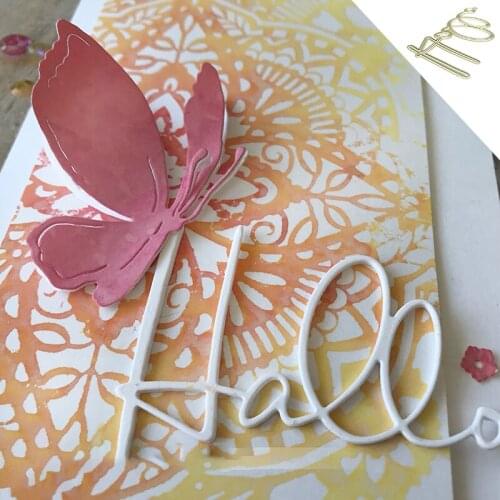 Metal Cutting Dies Cut Mold Word Letter Hallo Decoration Scrapbook Paper Craft Knife Mould Blade Punch Stencils