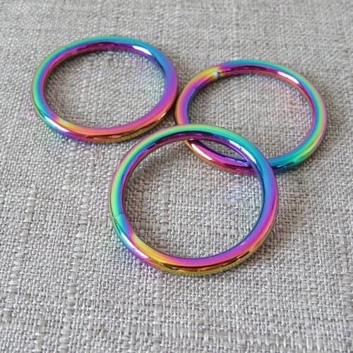 10pcs/Lot 1.25 Inches metal O ring Wheel Ring Belt clasp buckle for bag dog pet harness key chain DIY sewing garment accessory