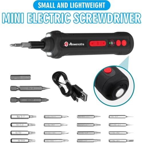 Mini Cordless Electric Screwdriver with Bits Kit Portable Lithium Battery Screwdriver Rechargeable Household Repair Power Tools