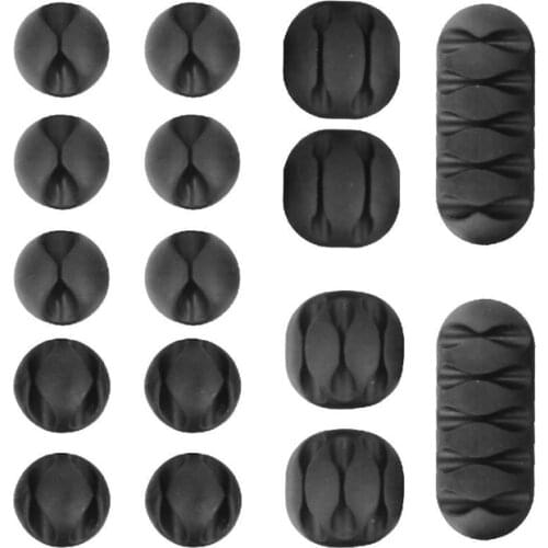 Multi-slots Clamp Silicone Organizer Management for USB Cable Wire Charging Data Earphone Mouse Line