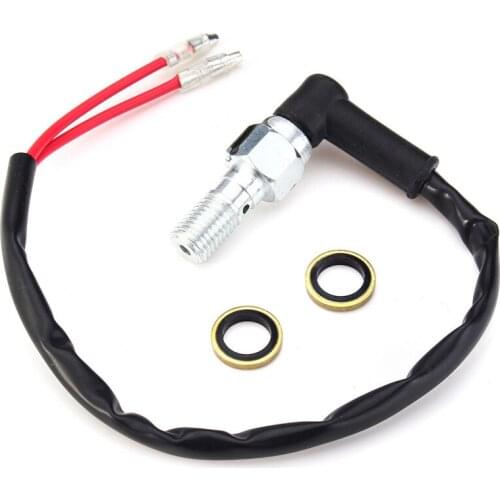 Motorcycle Hydraulic Brake Pressure Light Switch Banjo Bolt 10mmx1.25Pitch For Single Line Hydraulic Brake System