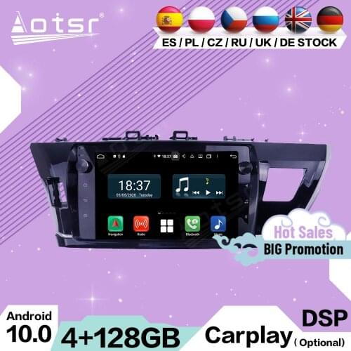 4+128G Carplay Multimedia Stereo Android For Toyota Corolla 2013 2014 2015 2016 GPS Navi Auto Car Radio Video Receiver Head Unit