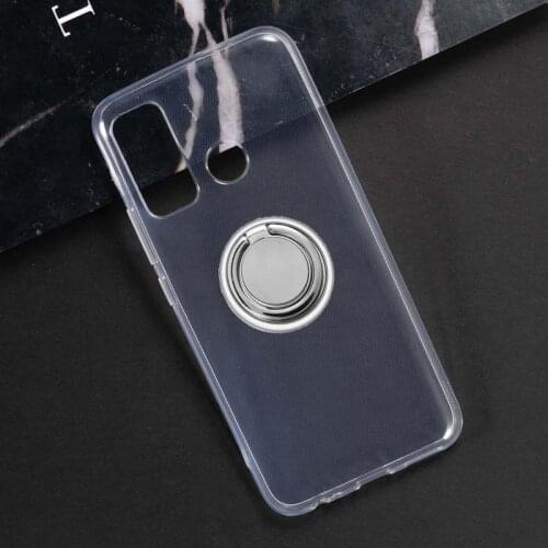 For Tecno Camon 15 Air Back Ring Holder Bracket Phone Case Cover Phone TPU Soft Silicone Cases for Tecno Camon 15 Camon15