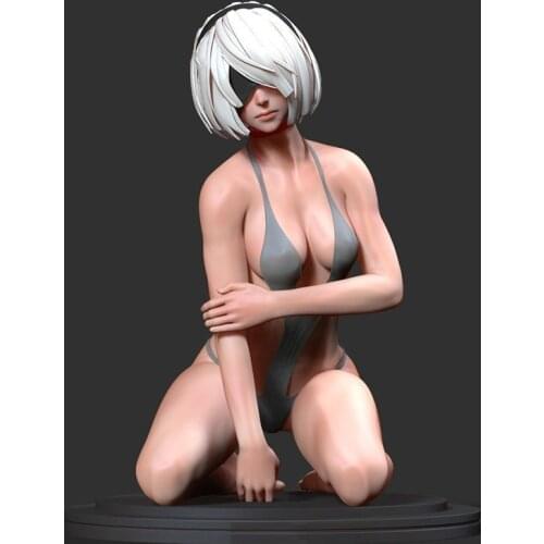 60mm Resin Model Kits Sexy Fight Girl Figure Unpainted No Color RW-294