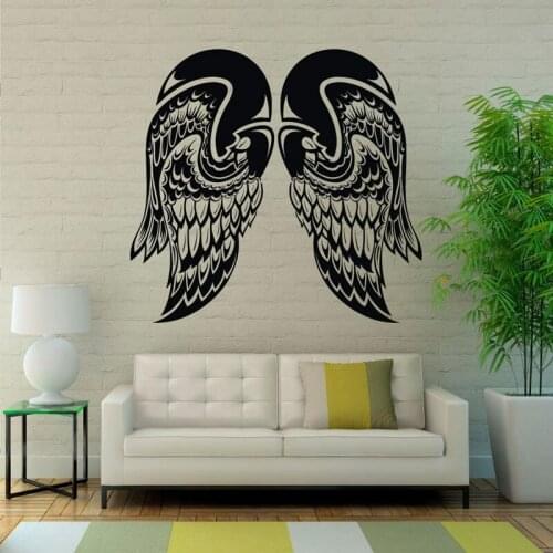 Angel Wings Wall Decal Feathers Flight Vinyl Sticker Spiritual Murals Inspirational Car Decal Interior Decor Home C402